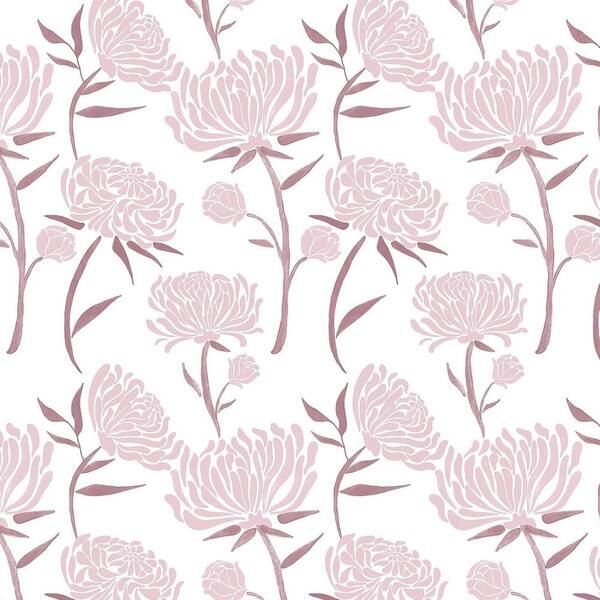 Pink Modern Floral Removable Contact Paper Peel and Stick Wallpaper ...