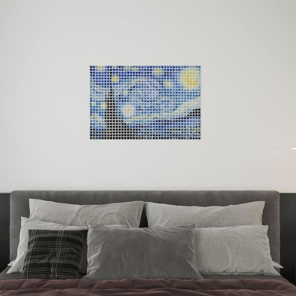 10 in. x 10 in. x 0.04 in. H Vinyl Peel and Stick Wall Tile Backsplash, Removable Art Decal for Kitchen (6-Pack)