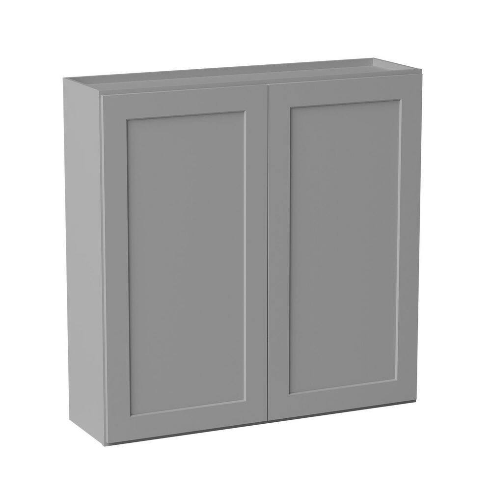 42 in. W x 12 in. D x 42 in. H Ready to Assemble Solid Wood Shaker Wall Kitchen Cabinet in Light Grey price history on PriceWatchPro