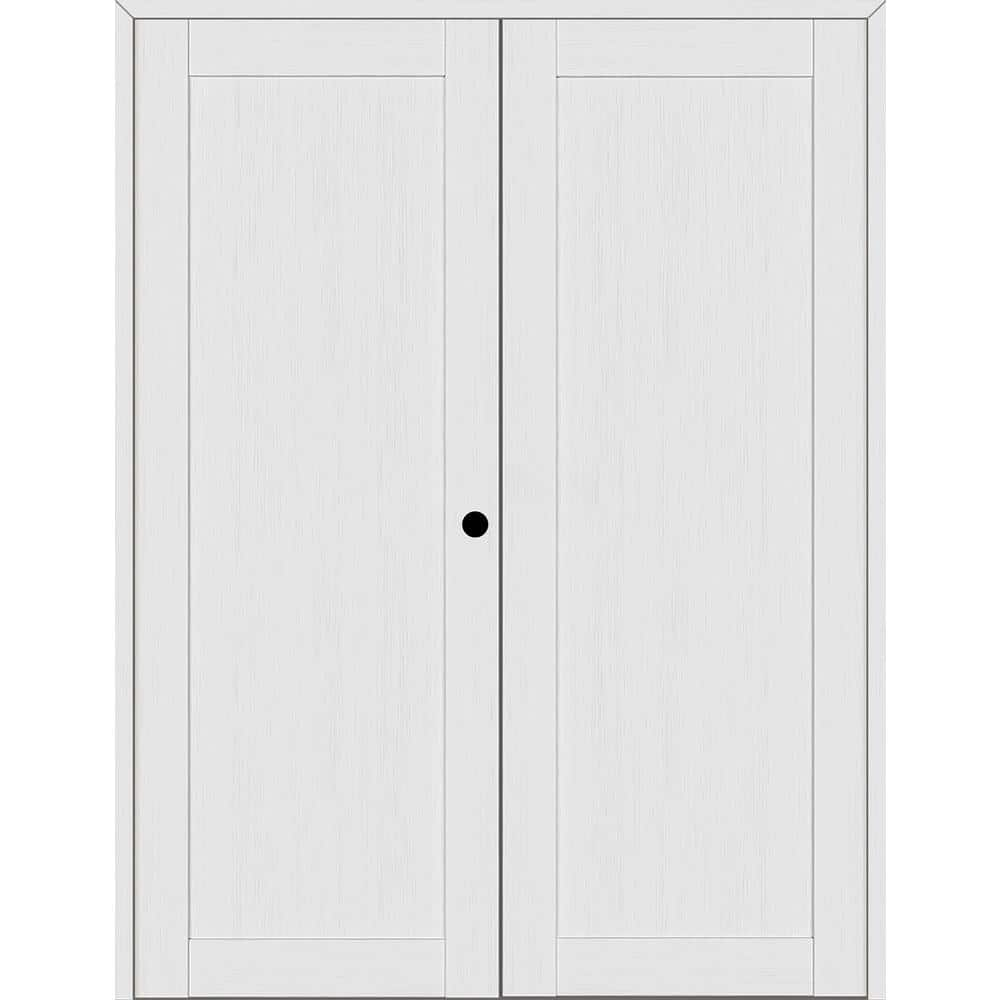 Belldinni 1-Panel Shaker 48 In. X 96 In. Left Active Bianco Noble Wood ...