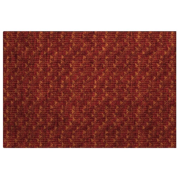 Dream Shag Premium Machine Washable Abstract ADS514 Burgundy 2 ft. x 3 ft. Accent Rug