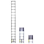 15.5 ft. Aluminum Telescoping Extension Ladder with 250 lbs. Load Capacity Type I Duty Rating