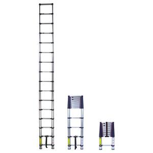 15.5 ft. Aluminum Telescoping Extension Ladder (19.5 Reach Height), 250 lbs. Load Capacity Type I Duty Rating