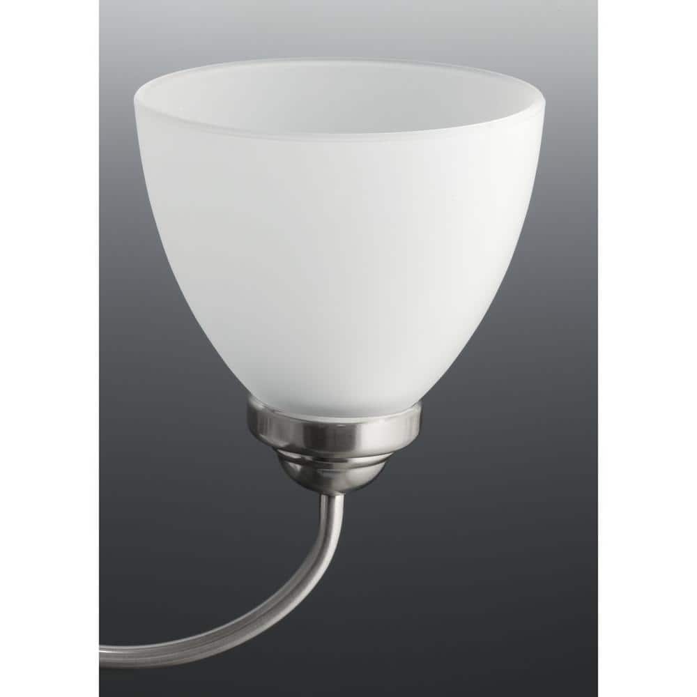 Heart Collection Polished Chrome 3-Light Bath Bracket with Etched Glass Shades