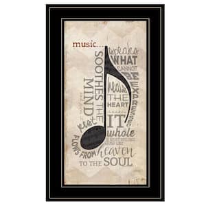 Music by Unknown 1 Piece Framed Graphic Print Typography Art Print 21 in. x 12 in