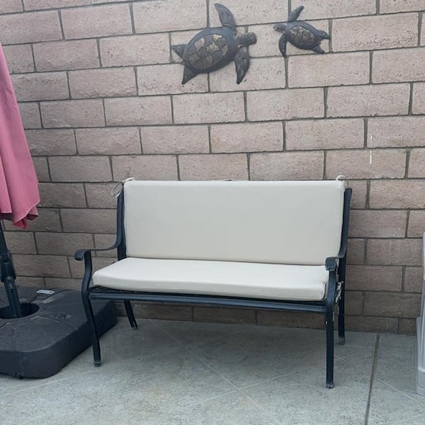 45 x 18 Beige Rectangle Outdoor Bench Cushion D09VXQLP1W The