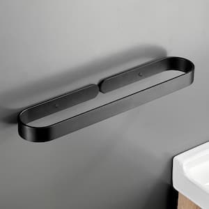 Gluon Wall Mounted Square Closed Towel Ring in Matte Black