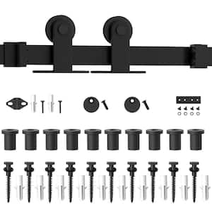 12 ft. /144 in. Top Mount Sliding Barn Door Hardware Track Kit for Single Door with Non-Routed Floor Guide