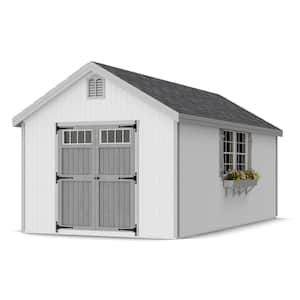 Colonial Williamsburg 10 ft. x 20 ft. Outdoor Wood Storage Shed Precut Kit with Operable Windows and Floor (200 sq. ft.)