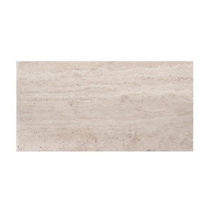 Travertine Beige 6 in. x 12 in. Honed Travertine Wall and Floor Tile (1 sq. ft./Pack)