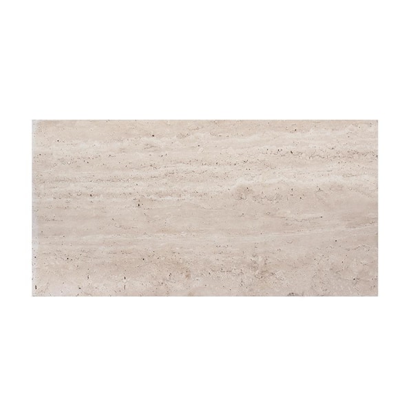 Jeffrey Court Travertine Beige/Cream 6 in. x 12 in. Honed Travertine Wall and Floor Tile (1 sq. ft. / pack) Jeffrey Court Travertine Beige/Cream 6 in. x 12 in. Honed Travertine Wall and Floor Tile (1 sq. ft. / pack)