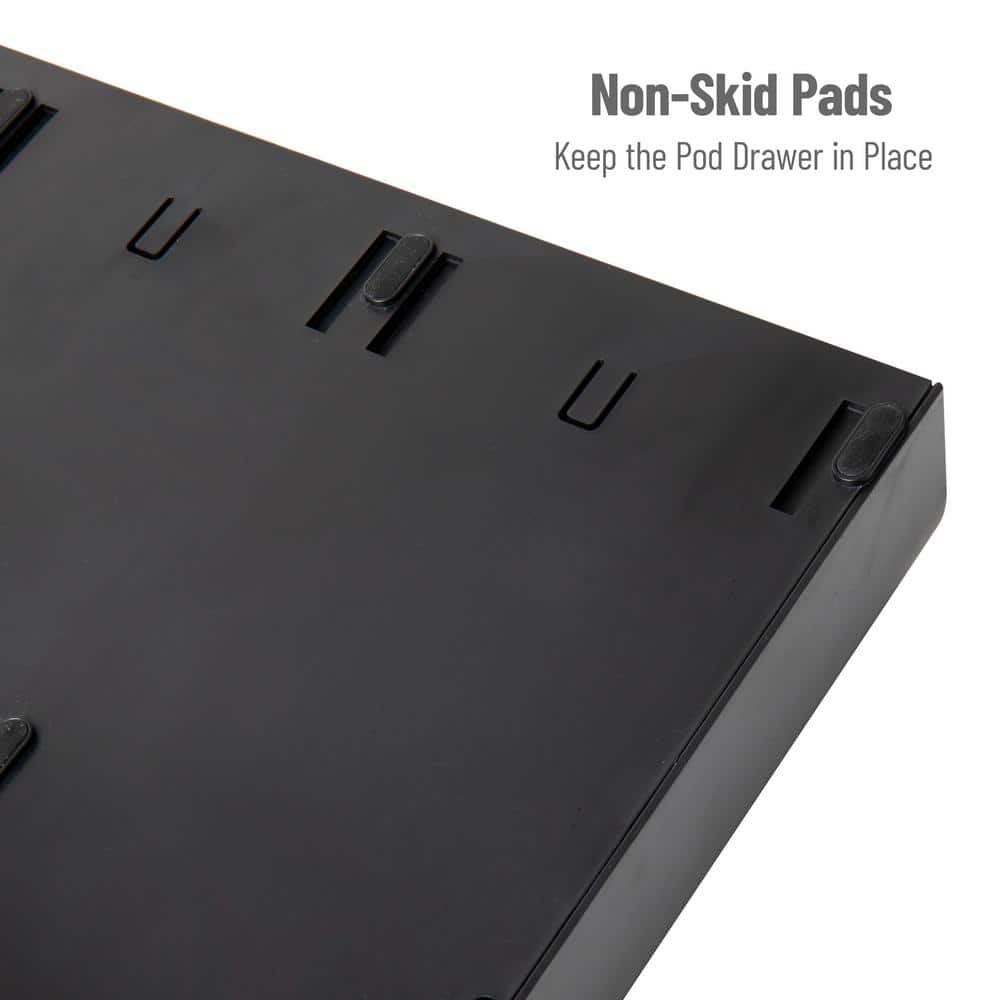 Black Wood Veneer Coffee Pod Drawer for 36 Capsules