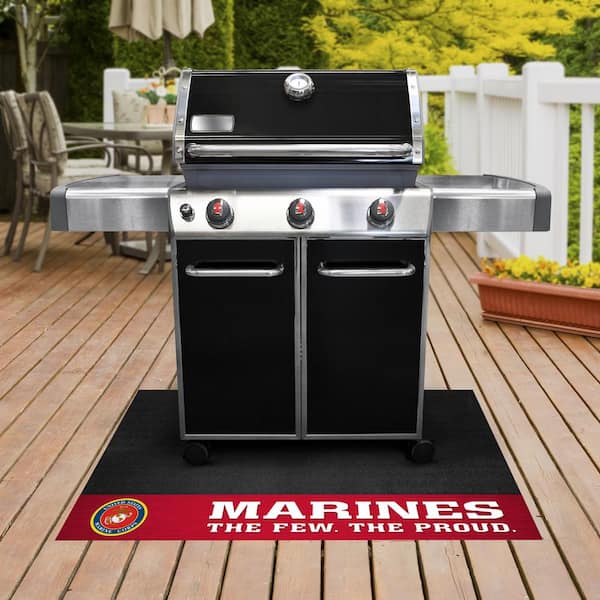 MIL - U.S. Marines 42 in. x 26 in. Vinyl Grill Mat