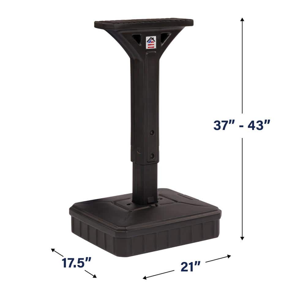 Black Heavy Duty Dig-Free Universal Mailbox Post