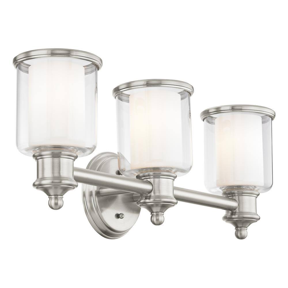 Middlebush Brushed Nickel 3-Light Vanity Fixture
