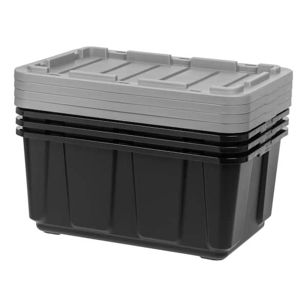 IRIS USA 3 gal. Store-It-All Storage Tote with Latching Buckles