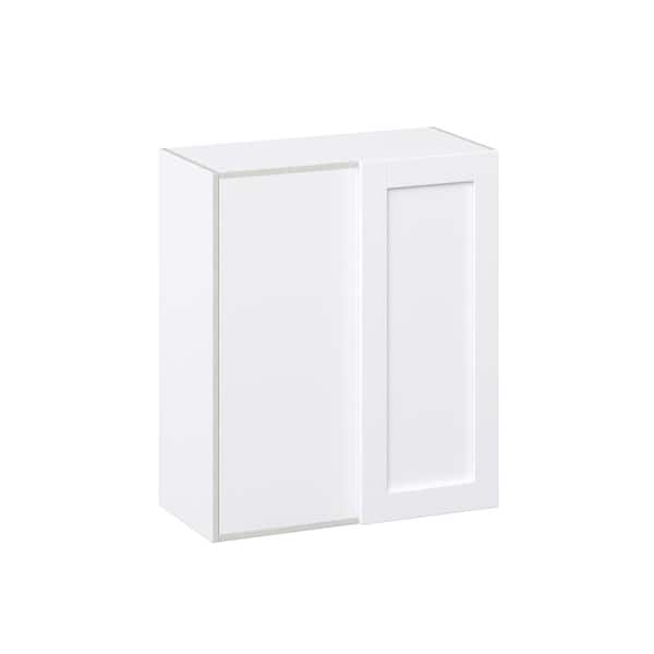 Milton 30 in. W x 35 in. H x 14 in. D Assembled Wall Blindcorner Right Kitchen Cabinet in Bright White