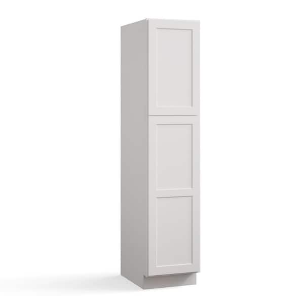 Hausvita 18 in. W x 24 in. D x 84 in. H in Shaker Dove Plywood Ready to Assemble Floor Wall Pantry Kitchen Cabinet