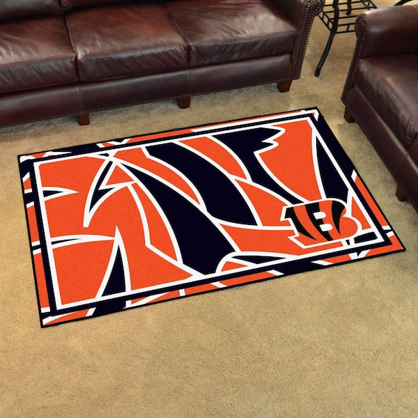 Officially Licensed NFL Cincinnati Bengals Vintage Logo Football Rug