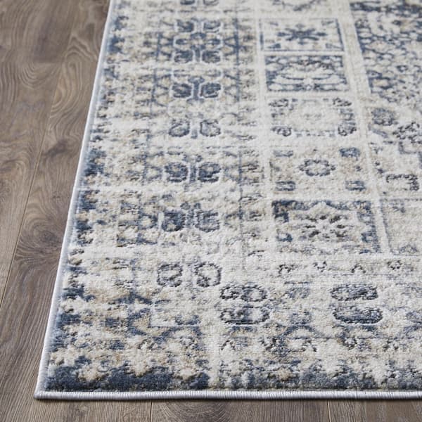 Kehleigh Avelanz Cream 9 ft. 10 in. x 12 ft. 10 in. Oriental Polypropylene Indoor Area Rug