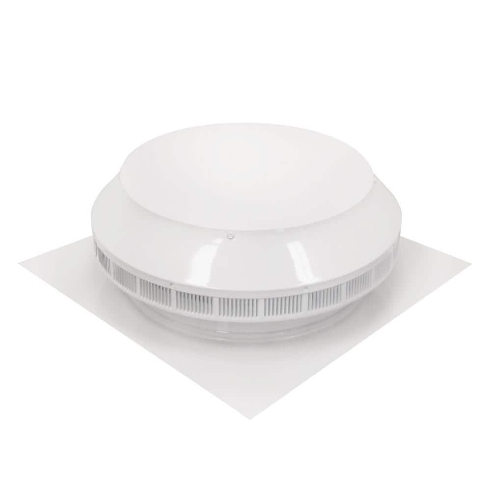 Pop Vent 113 NFA 12 in. Dia Aluminum Roof Louver Exhaust Vent in White Fini
