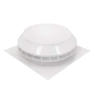 Pop Vent 113 NFA 12 in. Dia Aluminum Roof Louver Exhaust Vent in White Finish
