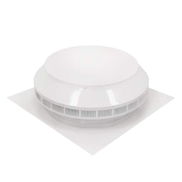 Active Ventilation Pop Vent 113 NFA 12 in. Dia Aluminum Roof Louver Exhaust Vent in White Finish