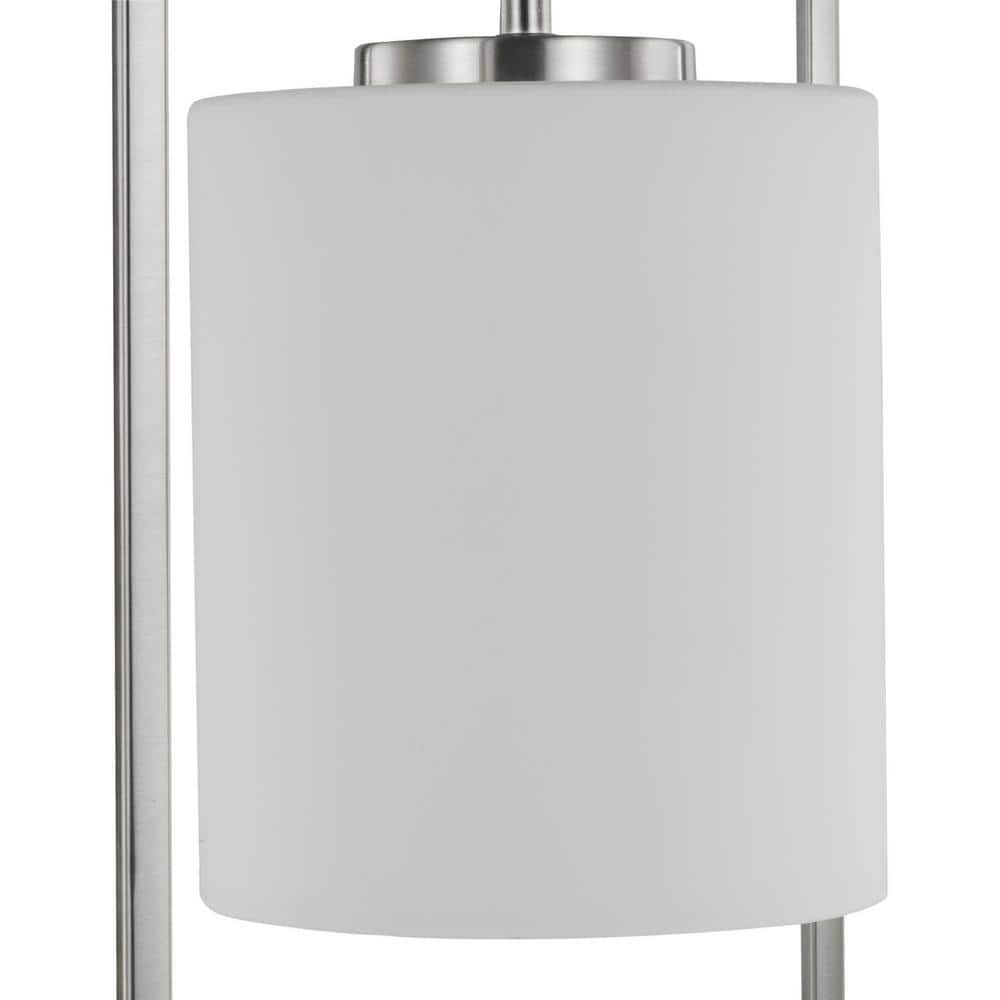 Chadwick Brushed Nickel Mini-Pendant with Opal Glass Shade
