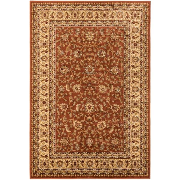 Unique Loom Voyage St. Louis Brick Red 4' 0 x 6' 0 Area Rug