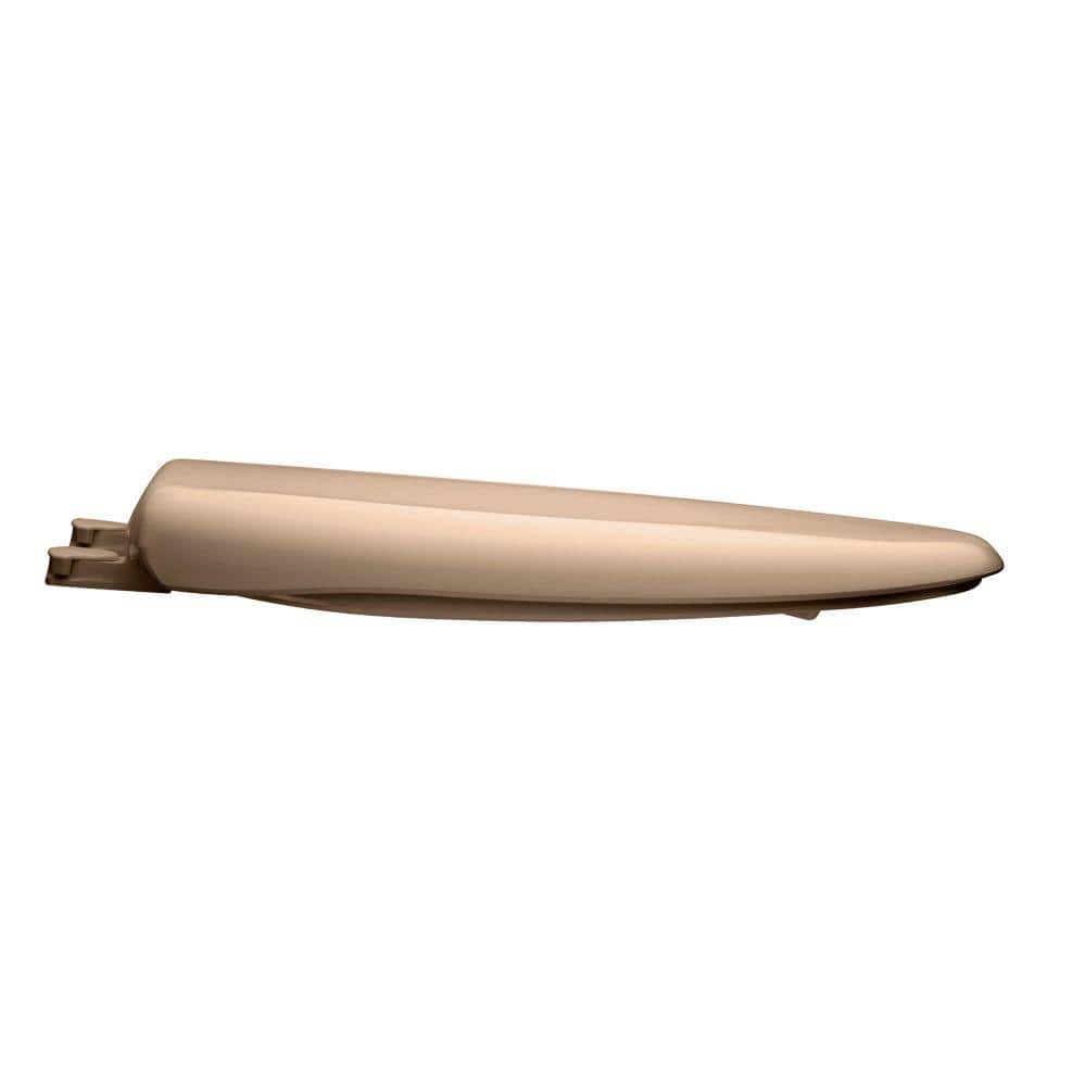 Sand Elongated Plastic Toilet Seat with Whisper-Close Lid