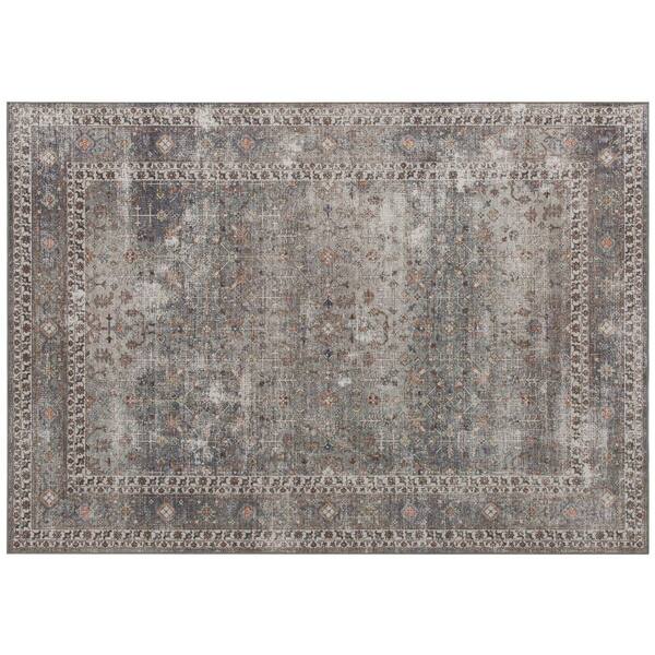 Dark Mixed‑Brown 4 x 6 ft. Traditional Loomed Traditional Chenille Polyester Rectangle Indoor Area Rug