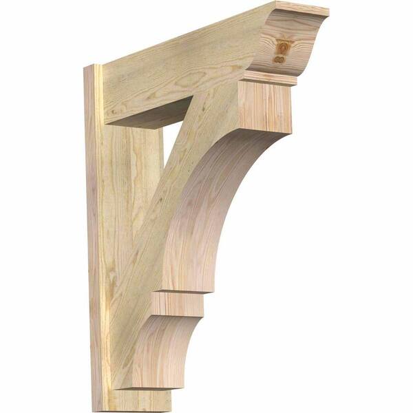 Ekena Millwork 8 in. x 34 in. x 30 in. Balboa Traditional Rough Sawn Douglas Fir Outlooker
