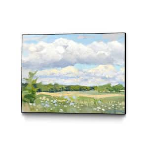 40 in. x 30 in. "Blue Chickory Fields" by Ron Simpkins Framed Wall Art
