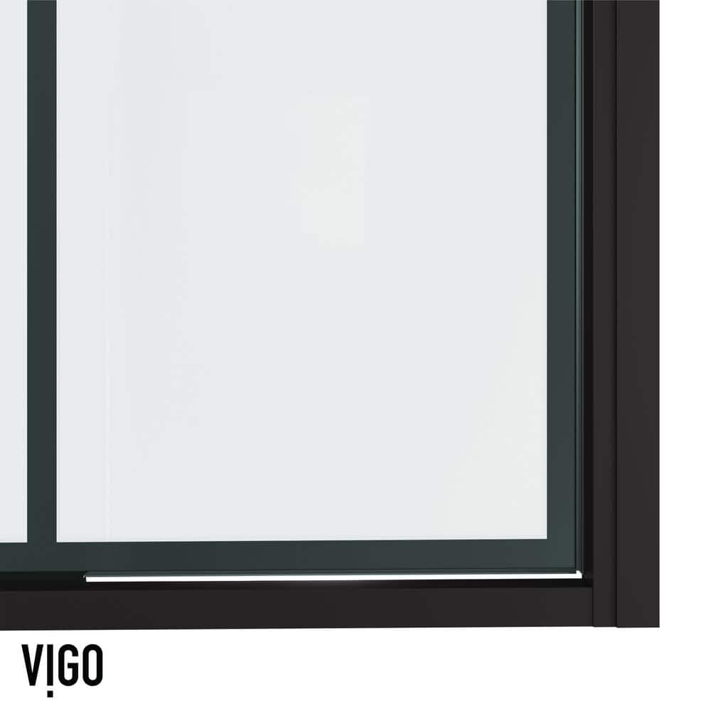 Astoria Matte Black 30" x 76" Pivot Shower Door with Clear Glass