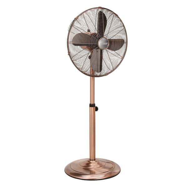 Deco Breeze Adjustable-Height 16 in. Pedestal Fan Copper