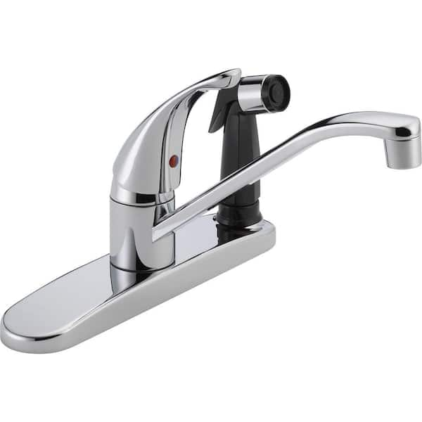 Peerless Core Single Handle Standard Kitchen Faucet With Integrated   Chrome Peerless Standard Kitchen Faucets P114lf 64 600 