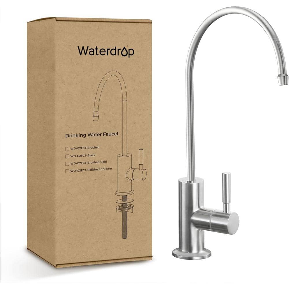 WD RO Drinking Faucet, Single Handle, Deck Mount + Standard Kitchen Faucet in Matte Black/Brushed Stainless Steel Finish price history on PriceWatchPro
