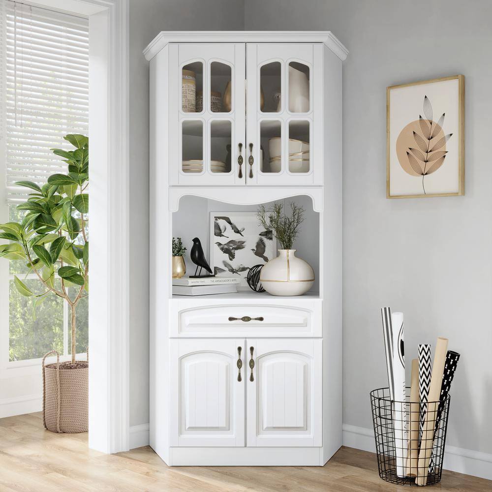 tall corner buffet cabinet