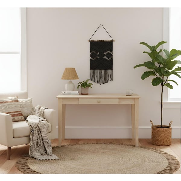 International Concepts 48 in. Rectangular Unfinished 1 Drawer Writing Desk with Solid Wood Material