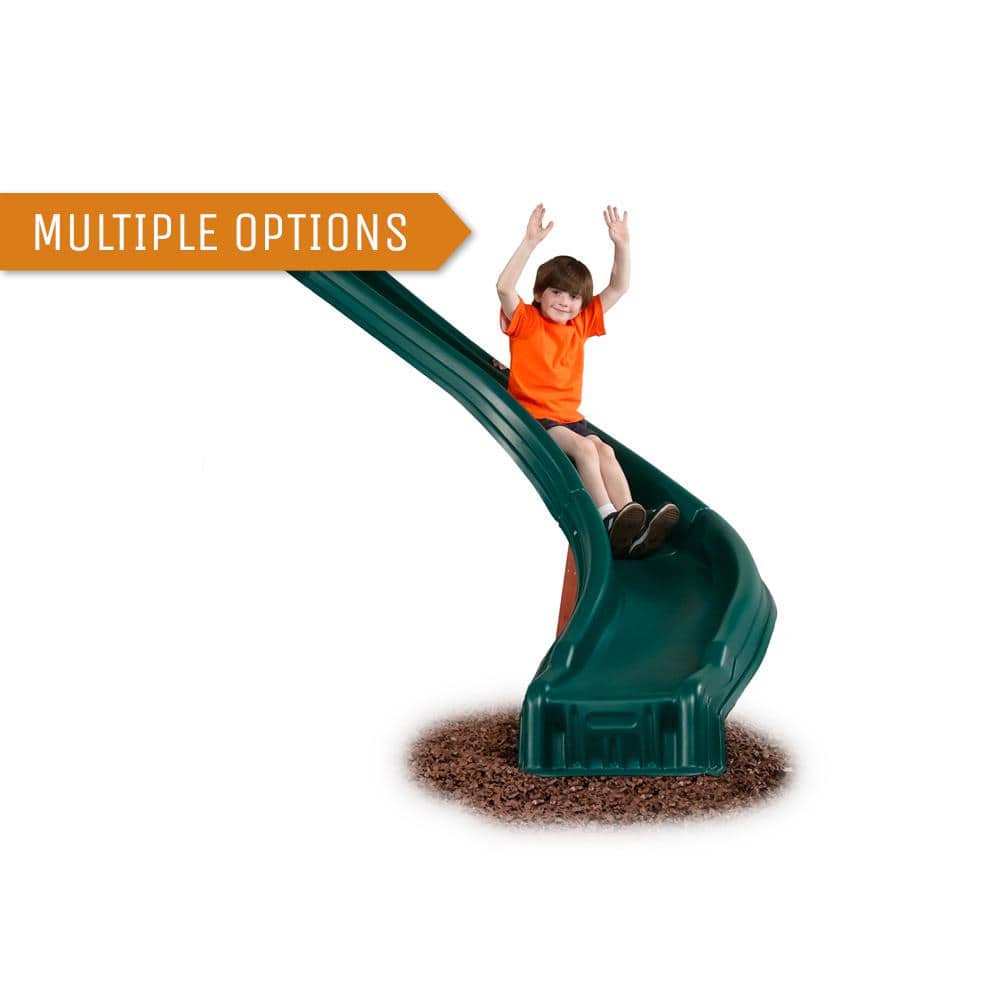 Forest Green Curved Plastic Slide for 48"-60" Deck