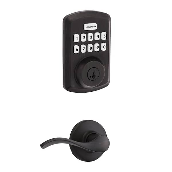 Kwikset Powerbolt 250 Venetian Bronze Single Cylinder Keypad Electronic Deadbolt Featuring 8018