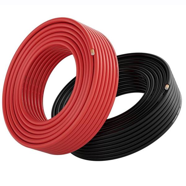 12 Gauge Primary Wire – 100 Ft Each Red & Black – Copper Stranded, Made In USA (2 Rolls Total)