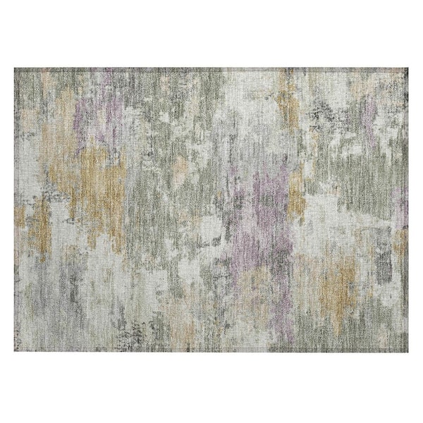 Chantille Machine Washable Indoor/Outdoor Abstract ACN2812 Sage 3 ft. x 4 ft. Area Rug