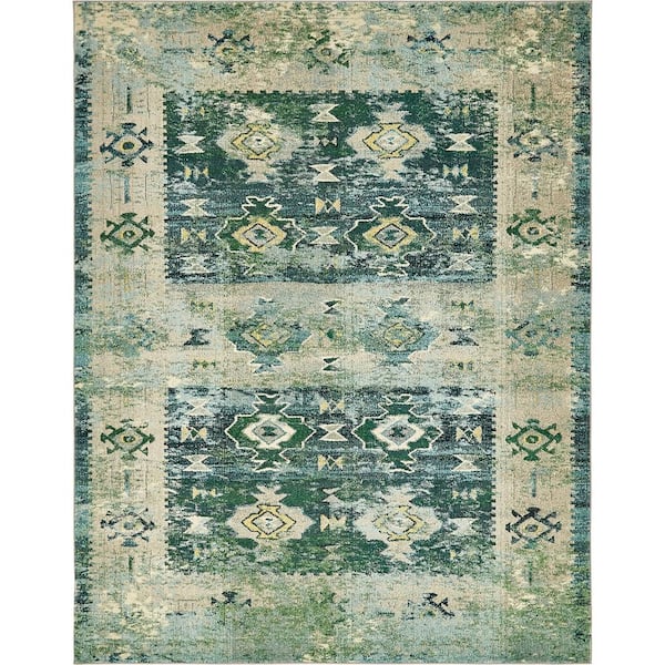 Unique Loom Monterey Empire Green 8 ft. x 10 ft. Area Rug