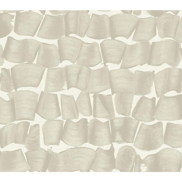 York Wallcoverings Taupe Brushed Ink Matte Non-Pasted Non-Woven Paper Wallpaper