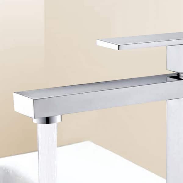 Single Hole Single-Handle Bathroom Faucet in Brushed Nickel