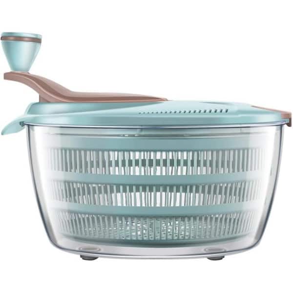 Adrinfly Fresh Spin Salad Spinner - 4.24 qt. Lettuce Spinner with Dual Drainage Holes