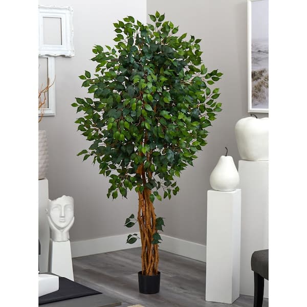 Decorative Ficus Silk Tree,artificial Ficus Tree,artificial Tree, Green 4  Feet / 6 Feet High 