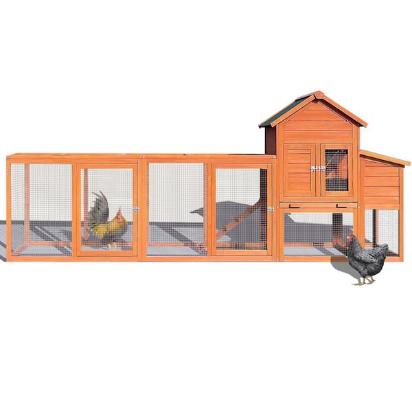 Miscool Avex Large Wooden Chicken Coop Outdoor Hen House with Nesting Box