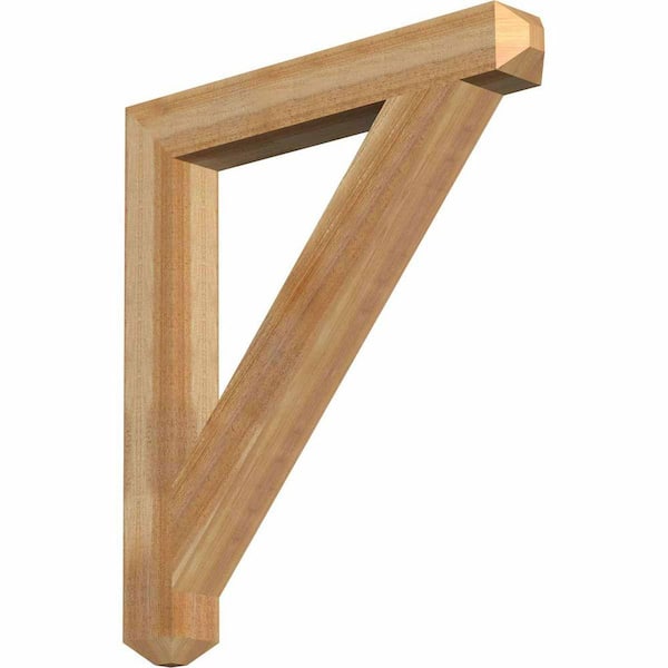 Ekena Millwork 4 in. x 34 in. x 30 in. Western Red Cedar Traditional Craftsman Rough Sawn Bracket